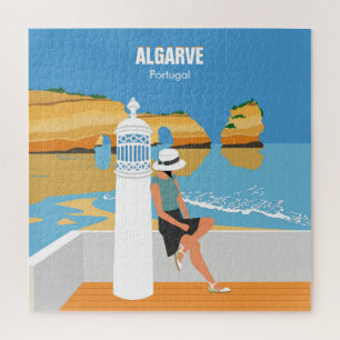 Algarve Beach Girl Reisen Vintag