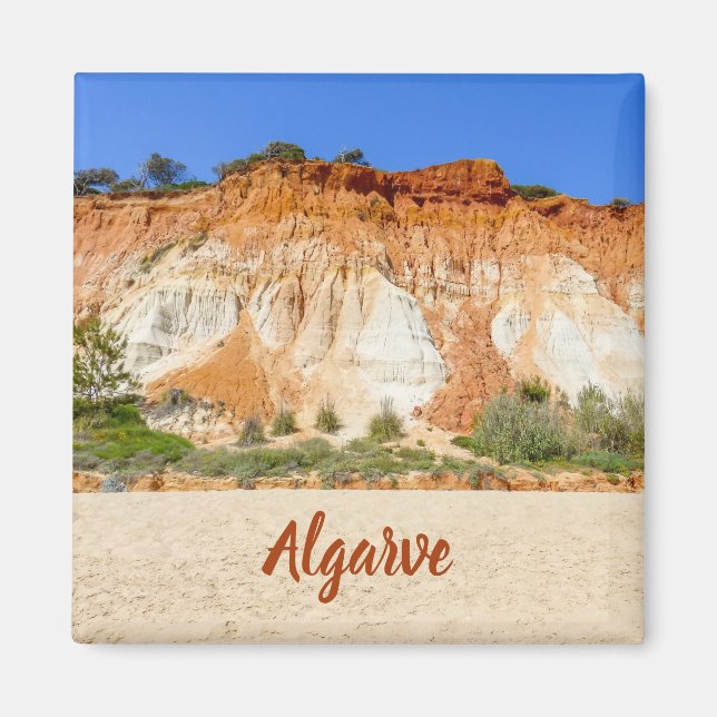 Algarve Falesia Beach in Portugal Souvenir Magnet (Vorne)