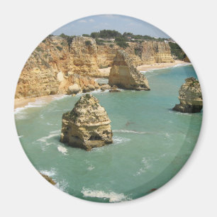 Algarve, Portugal, Benagil Strand und Felsen Magnet