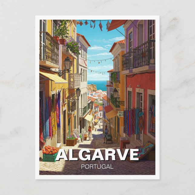 Algarve Portugal Reisen Postkarte (Vorderseite)