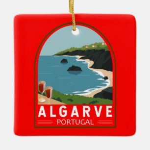 Algarve Portugal Retro-Reise Kunst Vintage Keramikornament