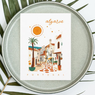 Algarve Portugal Sommer Stadt Urlaub  Postkarte