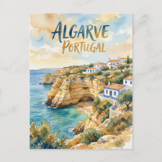 Algarve Portugal water color Postkarte