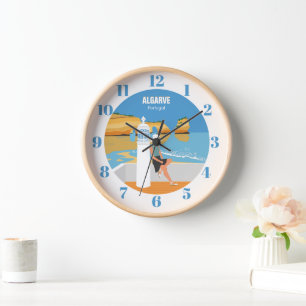 Algarve-Strand-Mädchen-Reise im Vintage-Stil Uhr