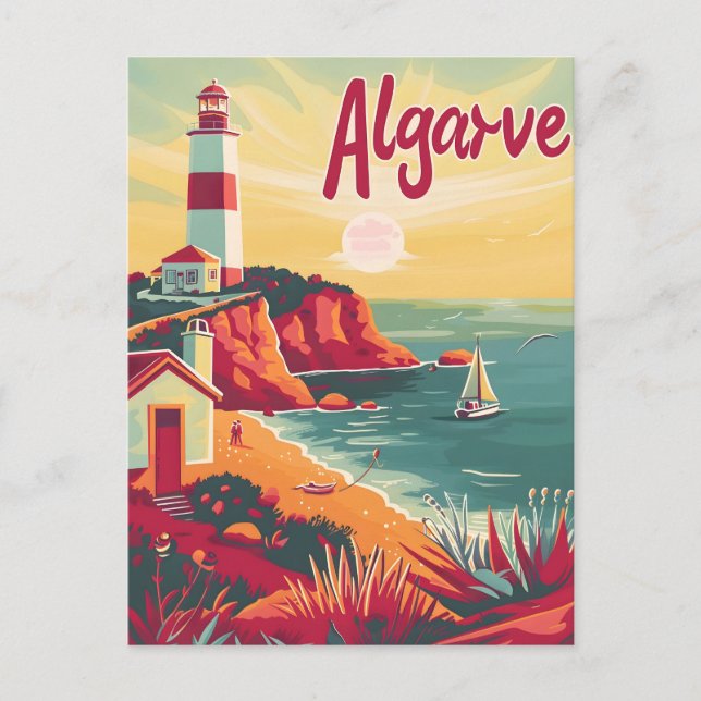 Algarve Vintag Postkarte (Vorderseite)