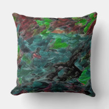 Algas ou corais do mar com efeito onda