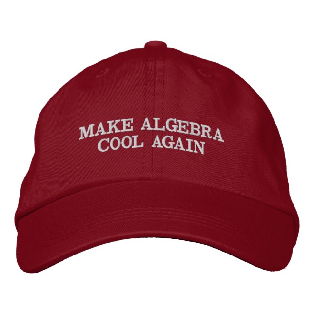 Algebra Cool wieder Math Parody Hat Bestickte Baseballkappe (Vorderseite)