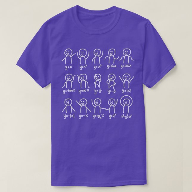 Algebra Dance Funny Graph Figures Math Gleichung 3 T-Shirt (Design vorne)