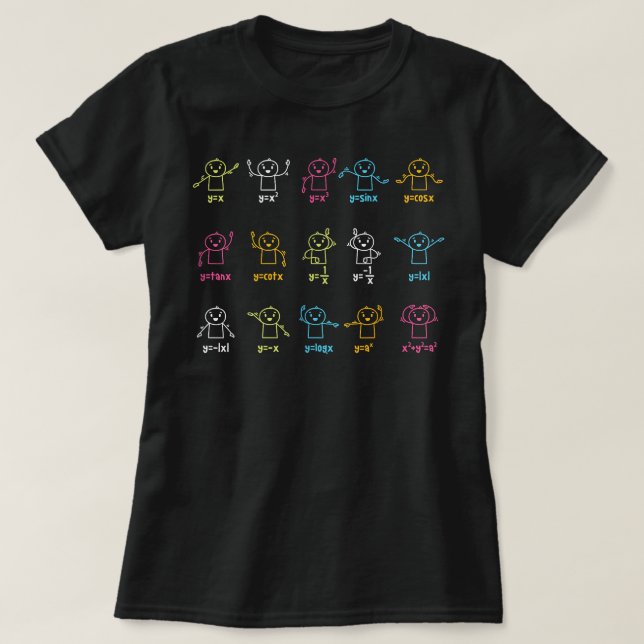 Algebra Dance Graph Figures Math Equity Lehrer T-Shirt (Design vorne)