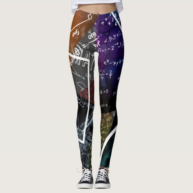 Algebra Flow: Mathematik Art Leggings (Vorderseite)