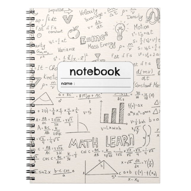 Algebra Geometrie Formel Notizblock (Vorderseite)