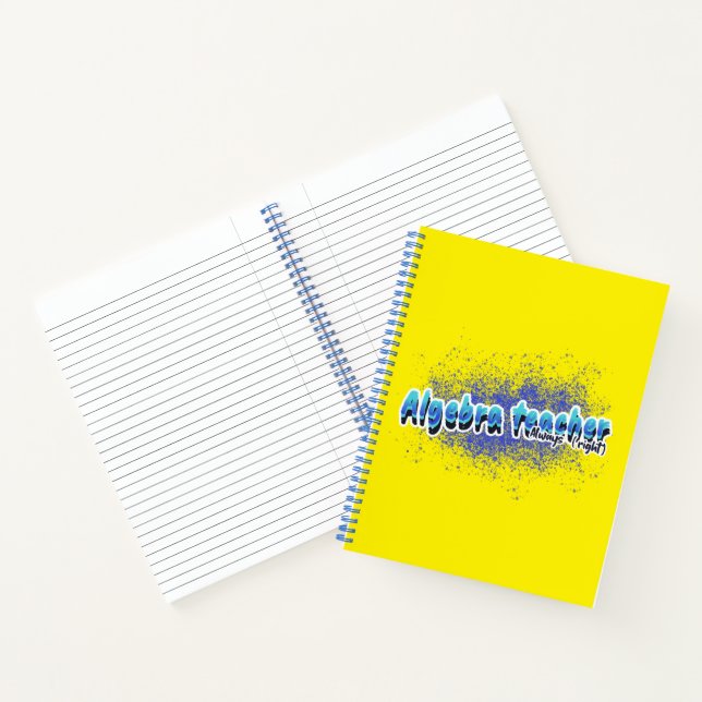 Algebra Lehrer immer (rechts) Mathematiklehrer Notizbuch (Innenseite)