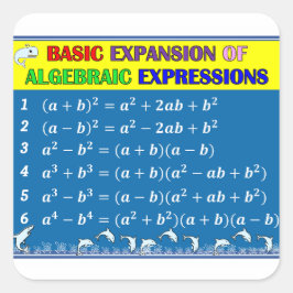 Algebra Math Classroom Sticker - Blue Ocean