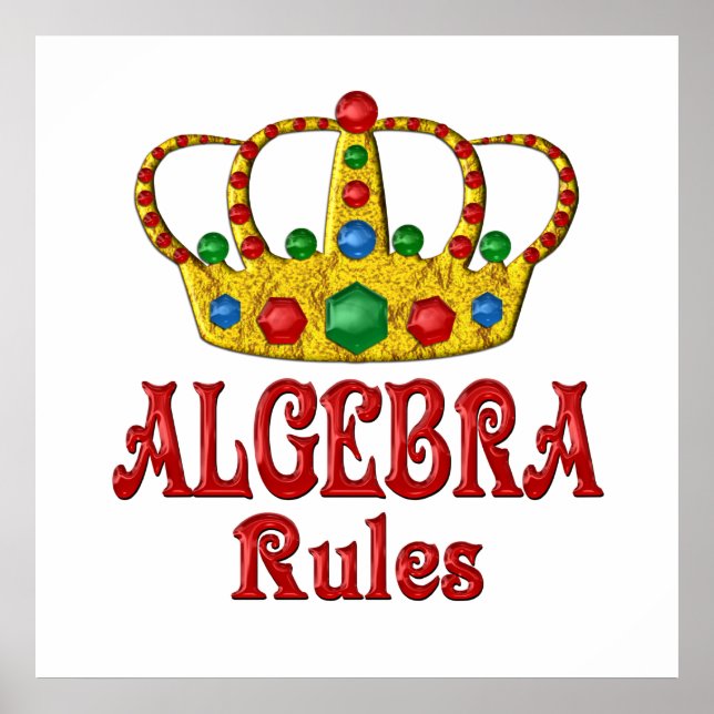 ALGEBRA-Regeln Poster (Vorne)