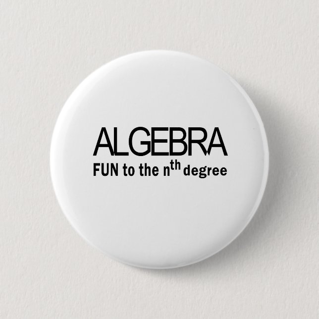 Algebra _Spaß zum nth Grad Button (Vorderseite)