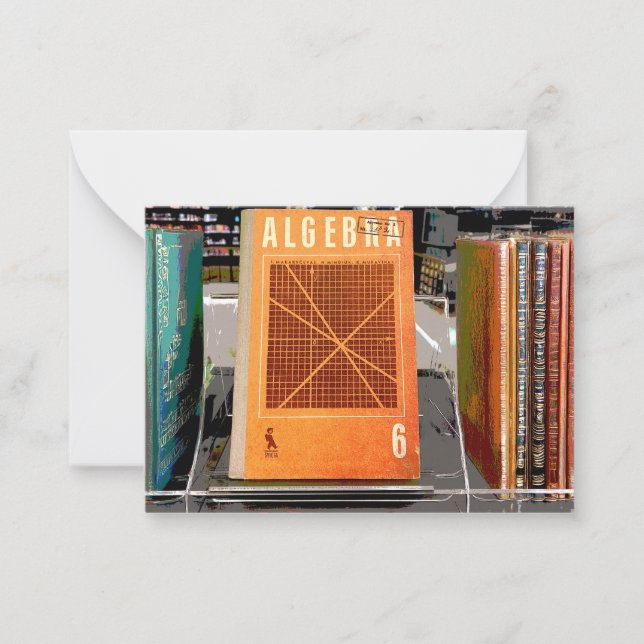 Algebra: Study Mathe und bleibe smart Mitteilungskarte (Vorderseite)