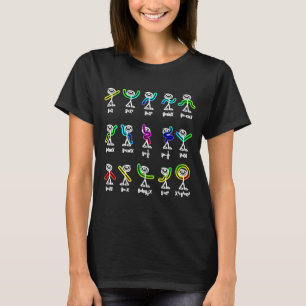 Algebra Tanz Lustige Grafik Figuren Mathe T-Shirt