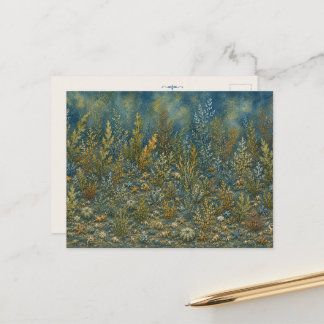 Algen und Riff Ozean Aquarell Postkarte