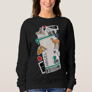 Alger Air Ticket Boarding Pass Flugzeug Algerien A Sweatshirt