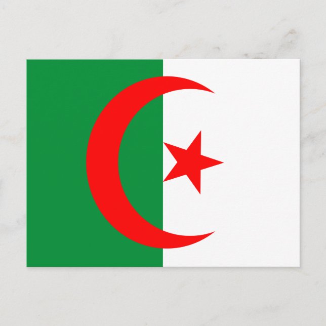 Algeria-Flagge Postkarte (Vorderseite)