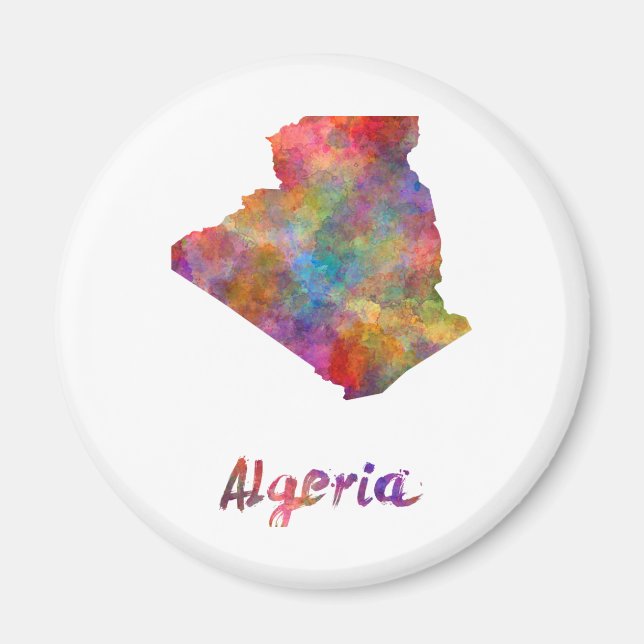 Algeria in Watercolor 2 Magnet (Vorne)