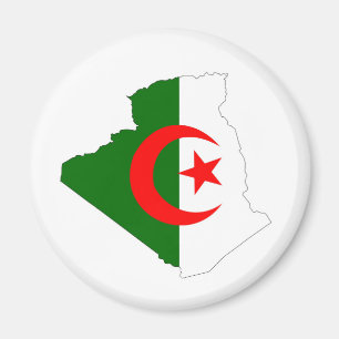 Algeria-Länderflagge Symbol für die Form der Silho Magnet