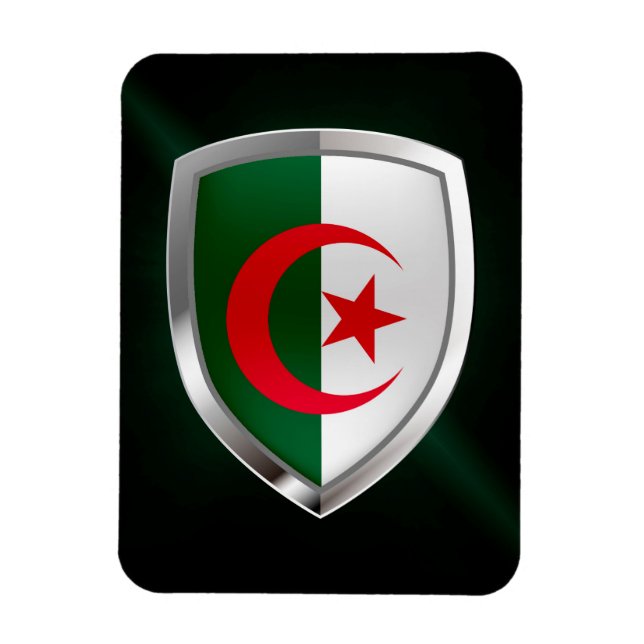 Algeria Metallic Emblem Magnet (Vertikal)