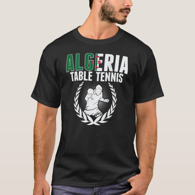 Algeria Table Tennis   Algerian Ping Pong Supporte T-Shirt (Vorderseite)
