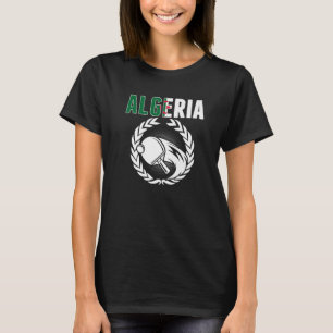 Algeria Table Tennis Algerian Ping Pong Unterstütz T-Shirt