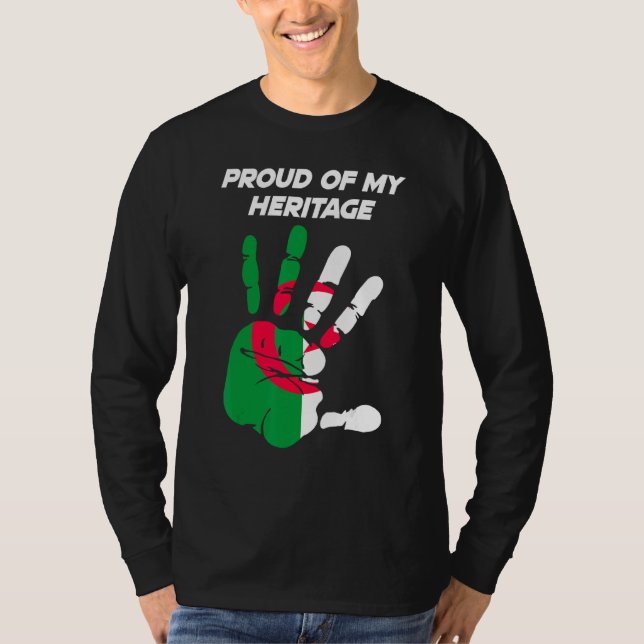 Algerian Flag Printed Palm T-Shirt (Vorderseite)