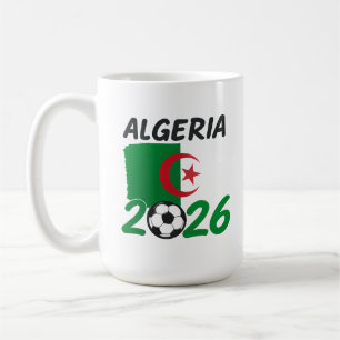 Algerien 2026 Fußballfan-Design mit Halbmond und S Kaffeetasse