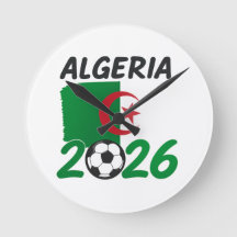 Algerien 2026 Fußballfan-Design mit Halbmond und S