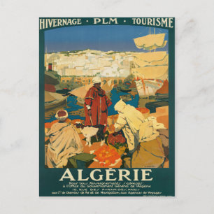 Algerien - Algerien Vintage Travel Poster Postkarte