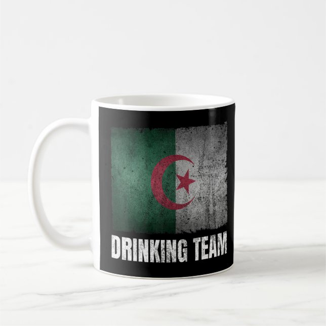 Algerien Drinking Team Grafik für Männer Funny Alg Kaffeetasse (Links)