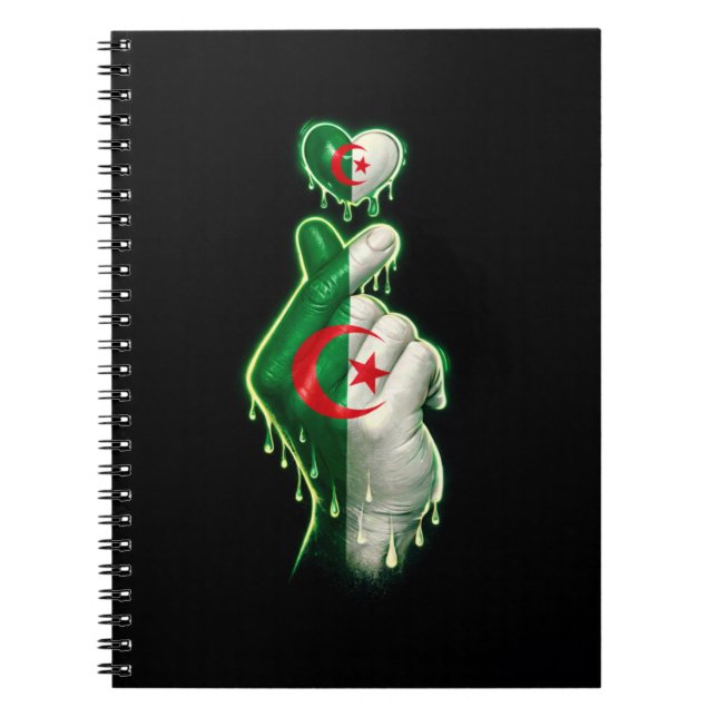 Algerien Finger Herz  Notizblock (Vorderseite)