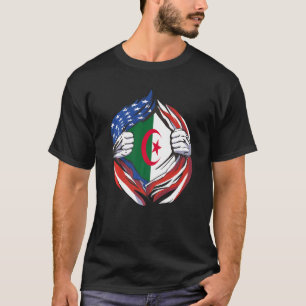 Algerien Flag Amerikanischer Stolz auf meinen alge T-Shirt