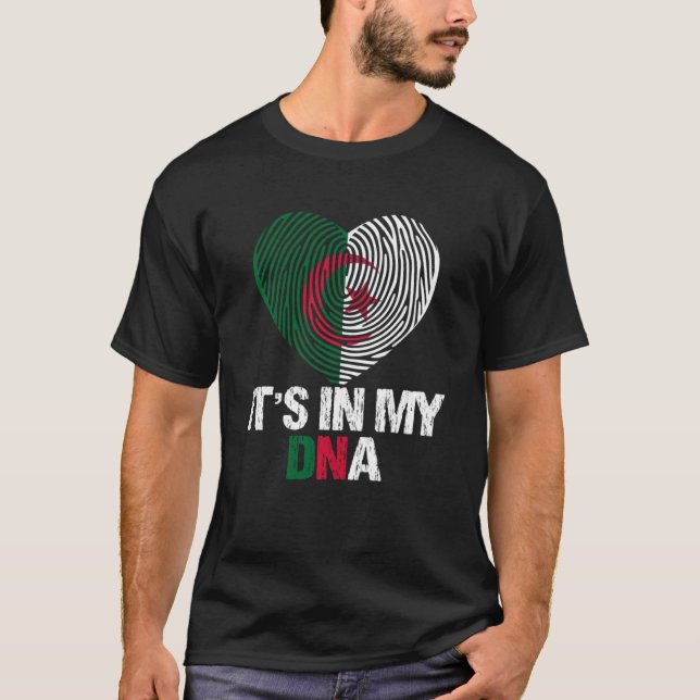 Algerien Flagge Algerien Es ist in meiner DNA T-Shirt (Vorderseite)