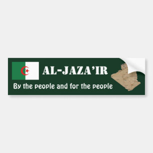 Algerien-Flagge + Karte-Aufkleber Autoaufkleber