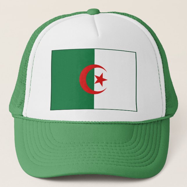 Algerien-Flaggen-Hut Truckerkappe (Vorderseite)