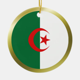 Algerien-Flaggen-Verzierung Keramik Ornament