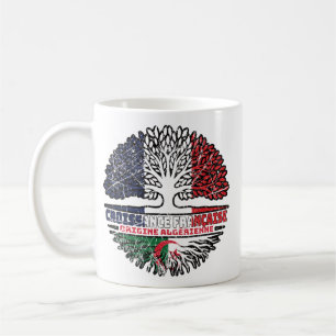 Algerien - Französisch-Französisch-Tree-Roots-Flag Kaffeetasse