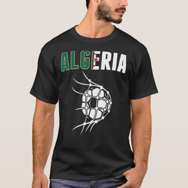 Algerien Fußball im Netz Unterstützung Algerischer T-Shirt (Vorderseite)