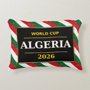 Algerien Fußballfan 2026 mit atemberaubenden Muste Dekokissen