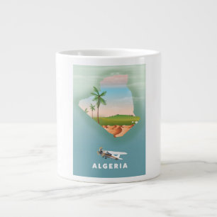Algerien Illustriertes Reiseplakat drucken. Jumbo-Tasse