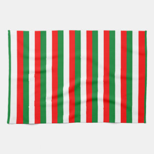 Algerien Libanon Oman Italien Flagge Streifen rot  Geschirrtuch