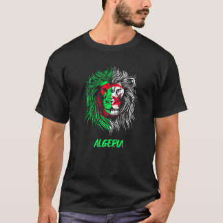 Algerien Löwe Algerische Flagge Algerien T-Shirt