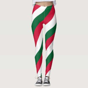 Algerien - Nationale Flaggenfarben diagonal gestre Leggings