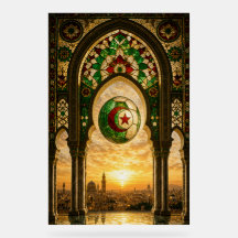 Algerien Ornamentale Moschee bei Sonnenuntergang