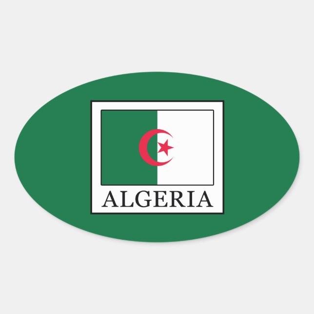 Algerien Ovaler Aufkleber (Vorderseite)