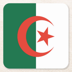 Algerien Rechteckiger Pappuntersetzer